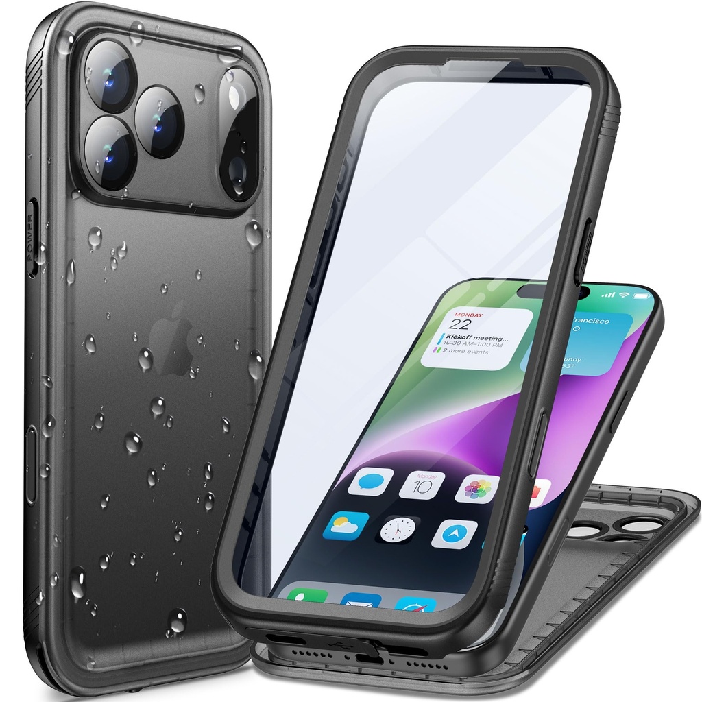 Cozycase TOP Military Protective Case for iPhone 17 Pro IP68 Waterproof Heavy Duty 360 Shockproof