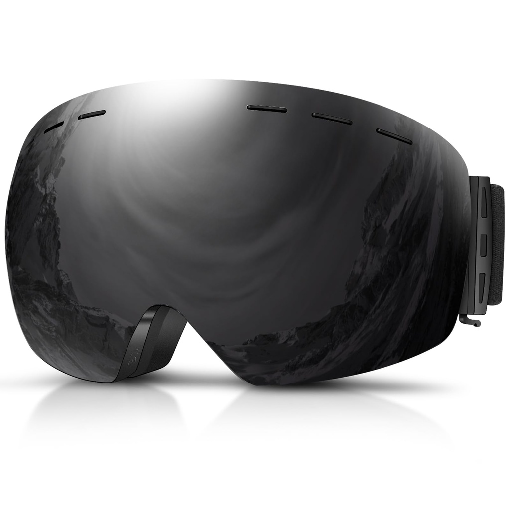DADA-PRO Ski Goggles Mens Women Skiing Goggles Adults Over Glasses OTG Anti Fog Frameless 