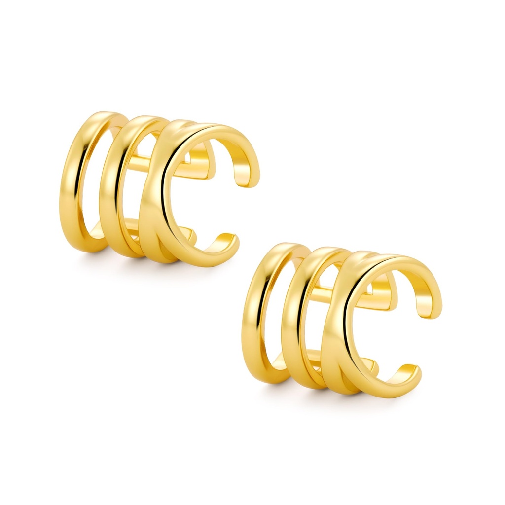 ALEXCRAFT Gold Ear Cuff No Piercing Chunky Cuff Earrings Climbing Wide Non Pierced Hoop Ear