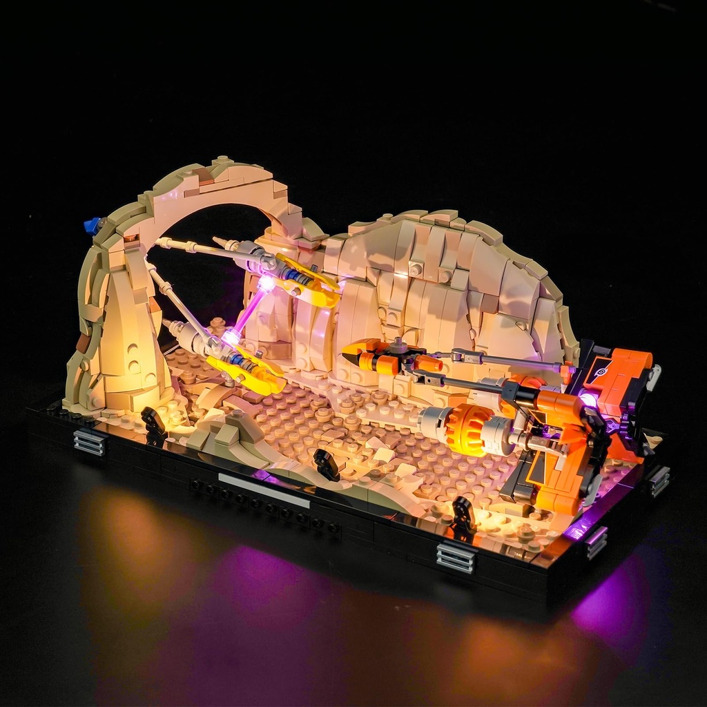 Light Kit for Lego Mos Espa Podrace Diorama, Lighting Set for Lego 75380 Mos Espa Podrace 