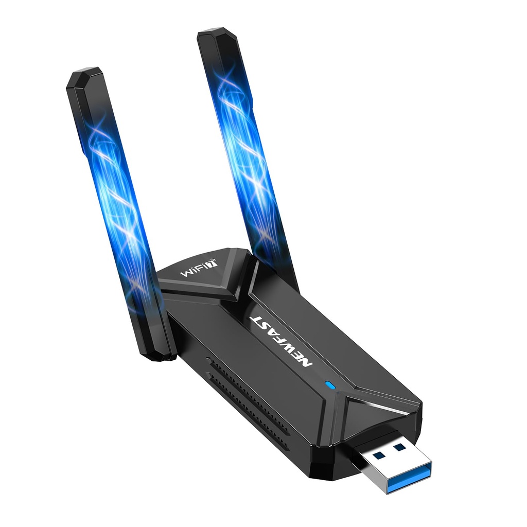 NEWFAST WiFi 7 Adapter 6500Mbps Wireless Adapter USB3.0 Wi-Fi Dongle For PC/Laptop