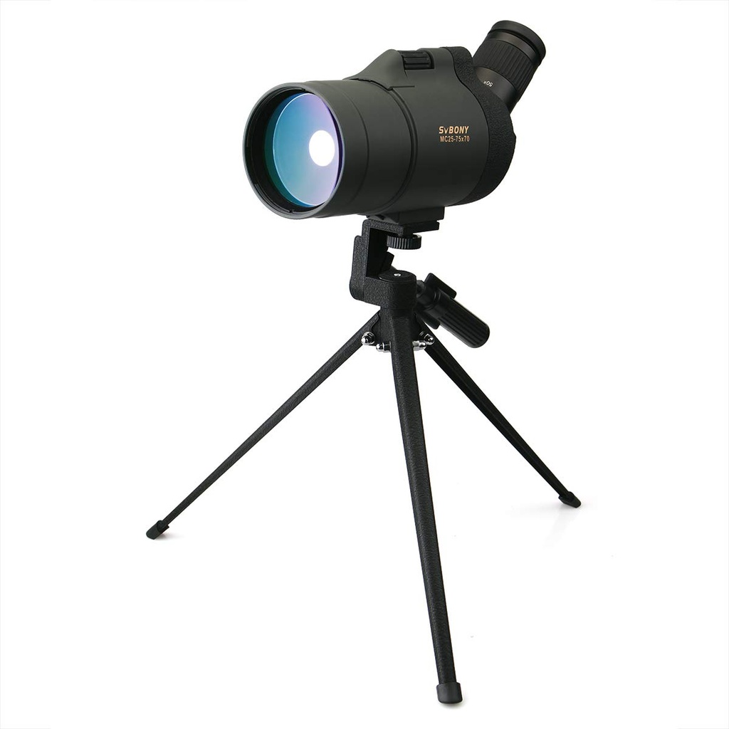 Svbony SV41 Mak Spotting scopes, 25-75x70mm Angled Compact Maksutov Spotting Scope, BAK4 FMC
