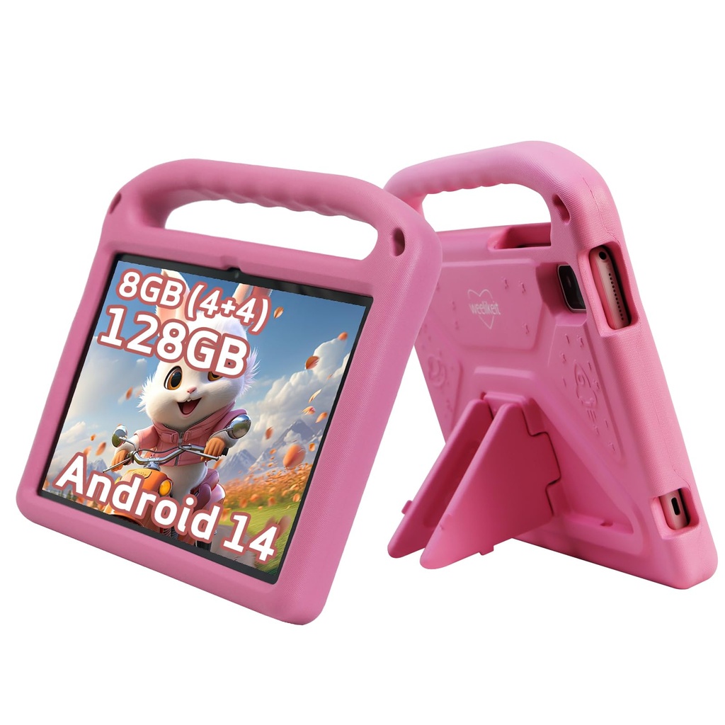 weelikeit Kids Tablet, 10 Inch Tablete for Kids, Android 14, Toddler Tablet, 8 (4+4) GB RAM,