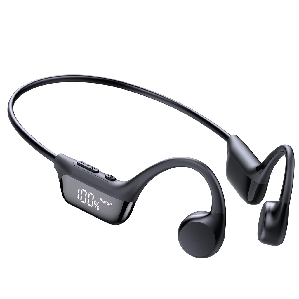 ZOVIMAX Bone Conduction Headphones, Bluetooth 6.0 Open Ear Headphones with Mic, 10H Battery