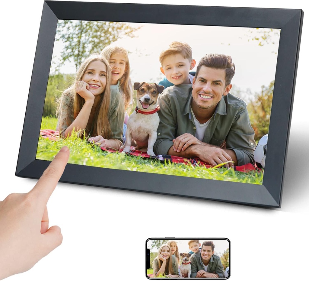 Aorpdd 10.1 Inch HD WiFi Digital Photo Frame, 16:10 Touchscreen Photo Frame with 1280x800 Re