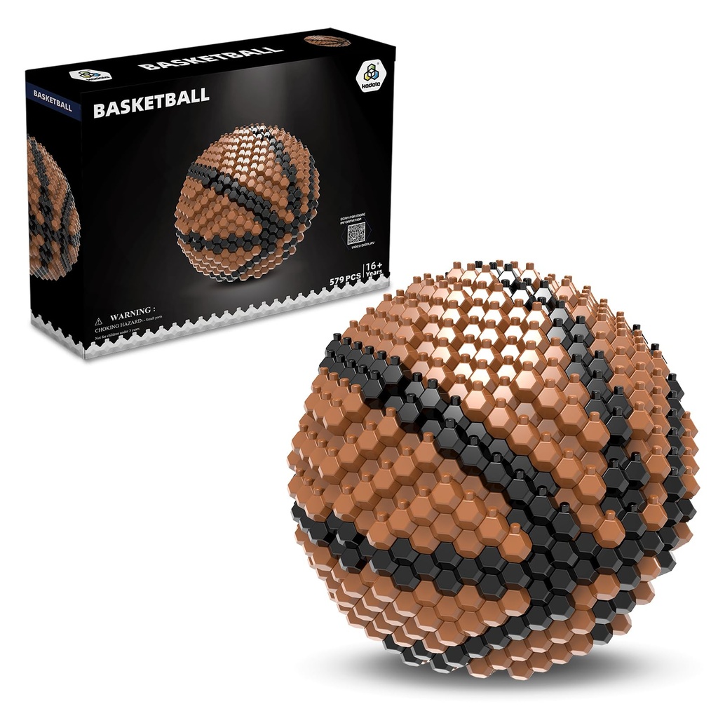 Kadele Basketball Block Set, Adults challenging STEM Block Decorations, Miniature 3D Educati