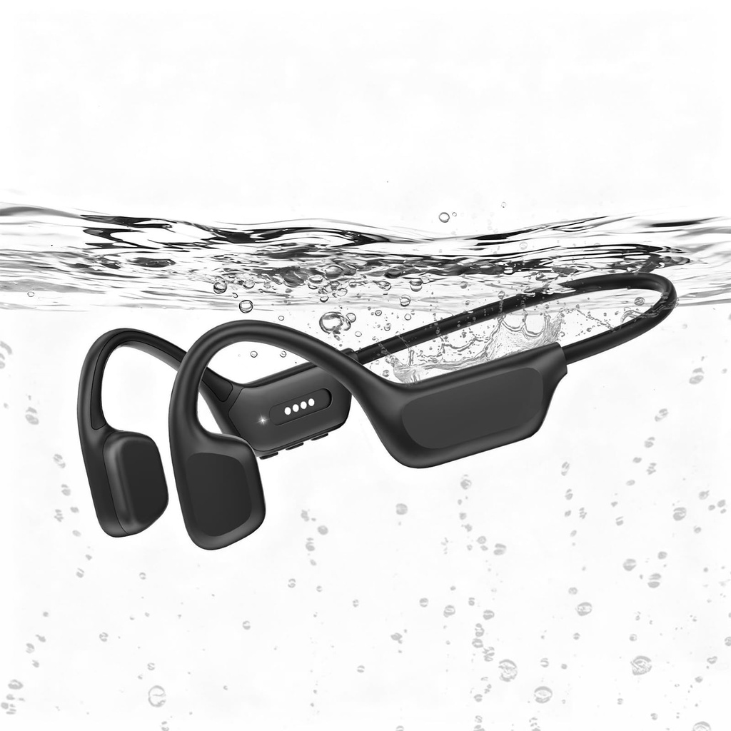 Bone Conduction Headphones, IPX8 Waterproof Swimming Headphones, Open Ear Headphones with MP