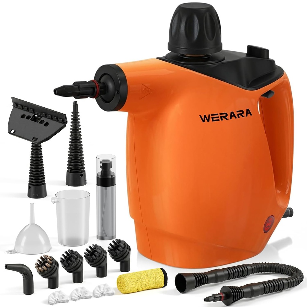 Werara Handheld Steam Cleaner, 500ml Portable Steam Cleaner, 1050W High Pressure