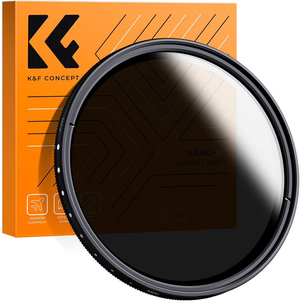 K&F CONCEPT 52mm Slim Variable ND Neutral Density Filter Adjustable Fader ND2 ND4 ND8 ND16 N