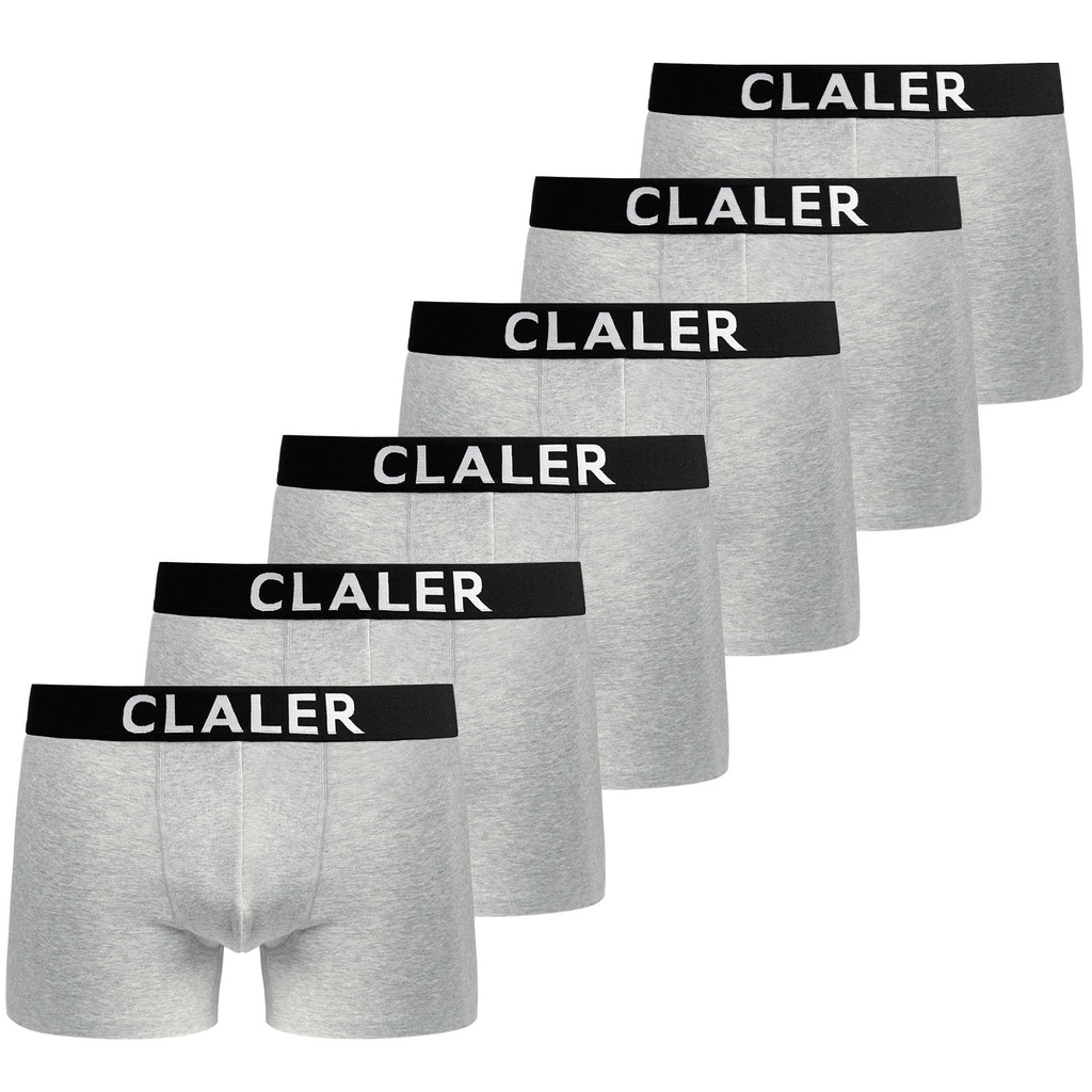 CLALER Boxer Shorts Mens 6 Pack Cotton Trunks Stretchy Fitted Briefs Soft Comfortable 
