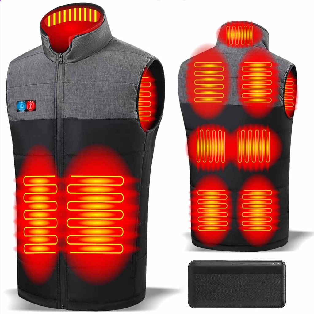 Panngu Heated Jackets for Men with 10000Mah Battery Pack M, Upgraded Version Heated Vest Wa