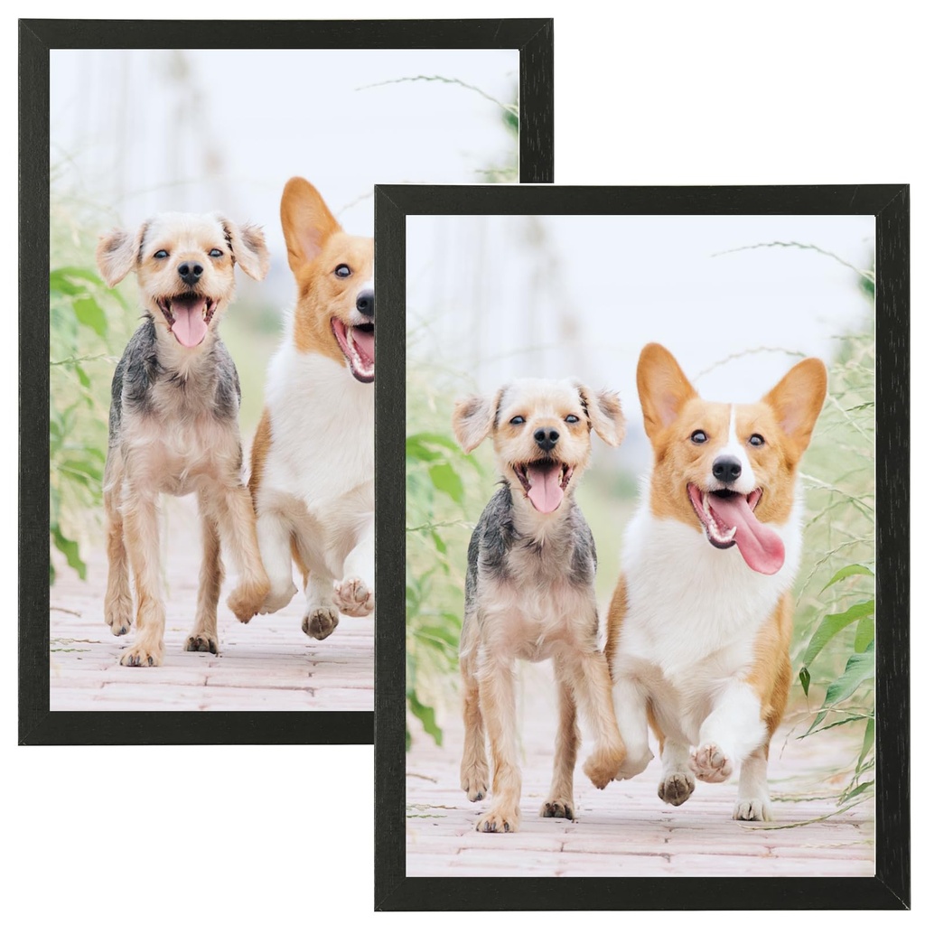 Weikani A3 Wood Picture Frame, 29.7x42 cm Black Photo Plexi Glass, Certificate Frame for Wal