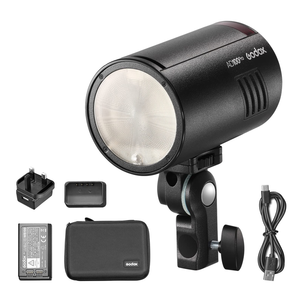 GODOX AD100Pro Pocket Studio Flash Light Photography Strobe with OLED Screen 5800K