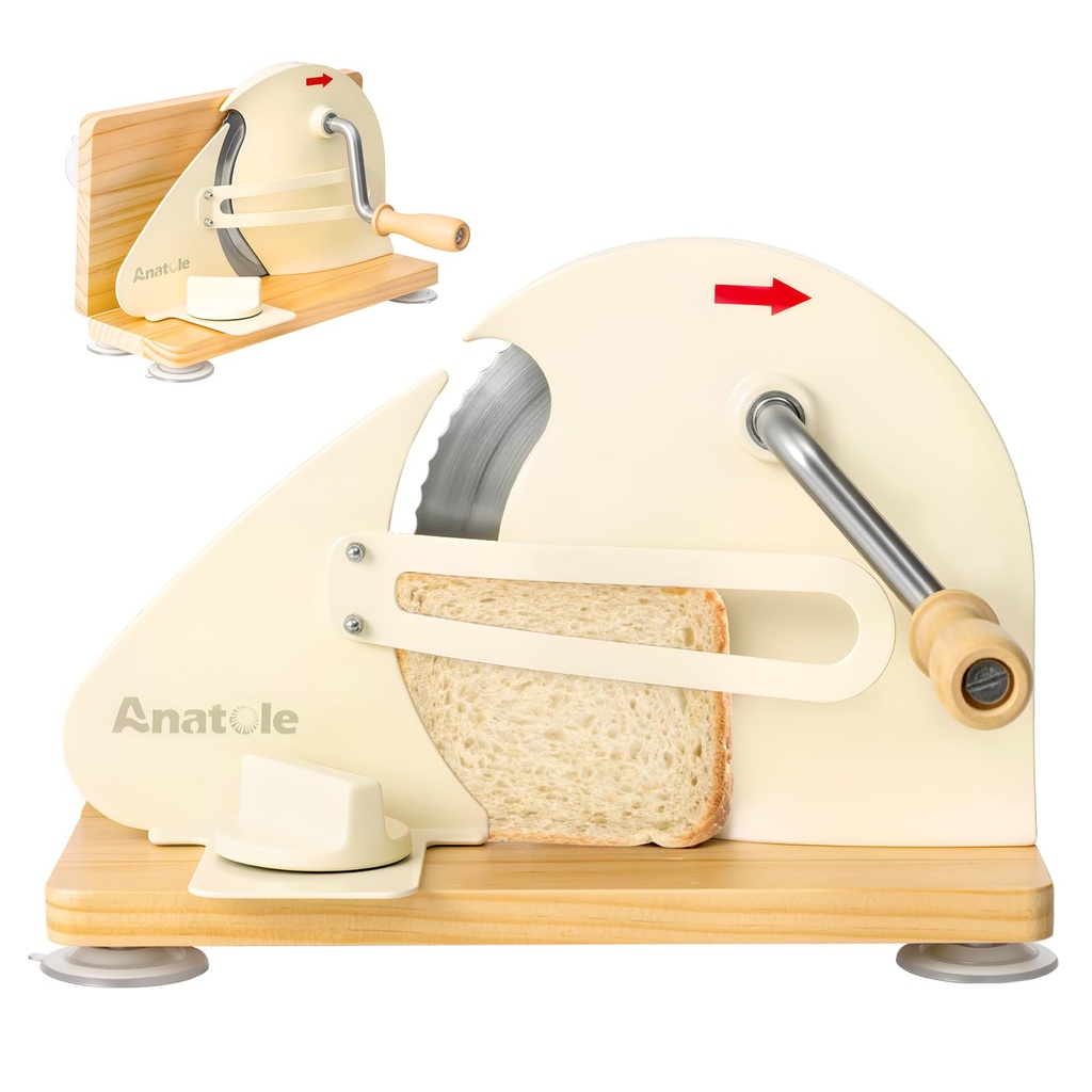 Anatole Foldable Manual Bread Slicer for Homemade Sourdough Bread with Engraved Scale Line B
