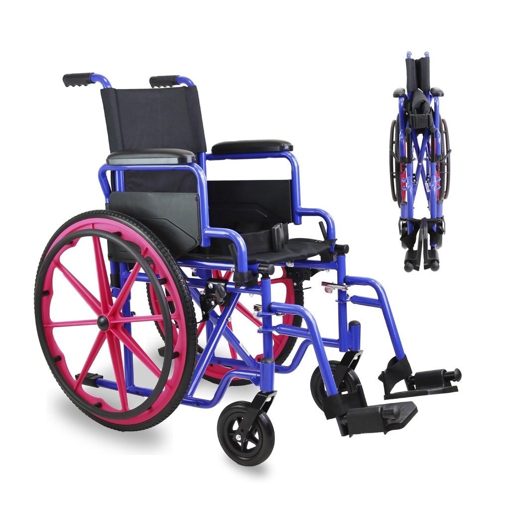PEPE Mobility Kids Wheelchair Self Propelled, Foldable, Lightweight, Folding Armrest and Fo