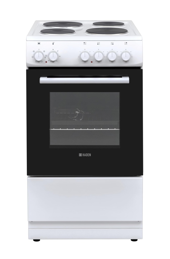 Haden HES50W Electric Cooker Ã¢Â€Â“ Freestanding 52 Litre Cooker with 4 Solid Plate Rings -