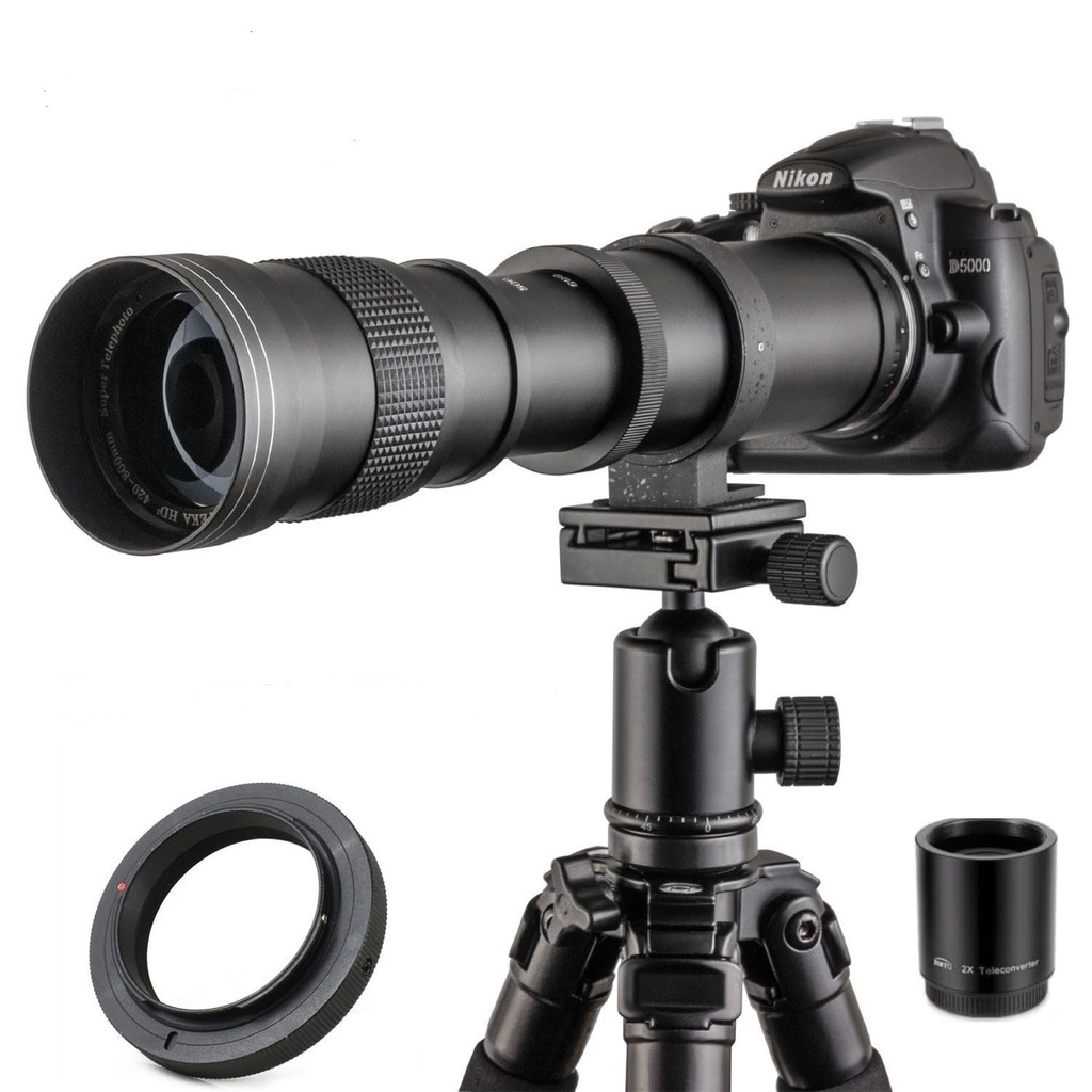 JINTU 420-1600mm Telephoto Zoom Lens Manual Focus for Canon T7i T6 T6i T6s T7 T8i T3i, T4i,
