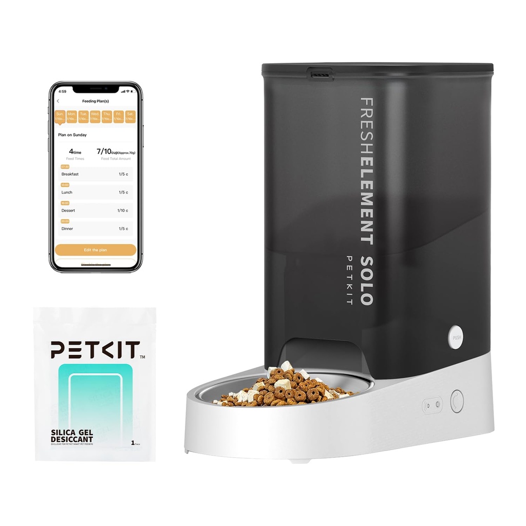 PETKIT Automatic Cat Feeder, 2.4GHz Auto Cat Feeder with App Control 3L