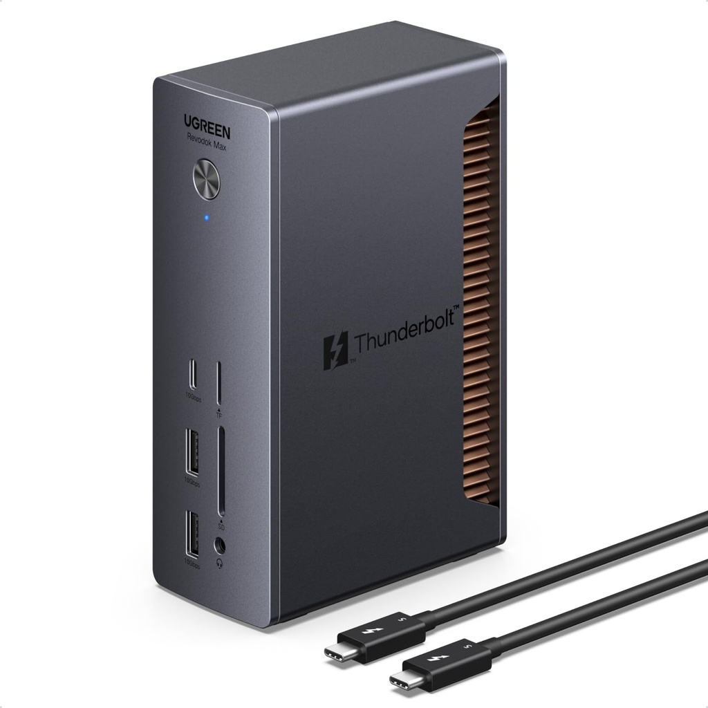 UGREEN Revodok Max Thunderbolt 5 Dock, 13 Ports TB5 Docking Station, Dual 8K@60Hz Display,