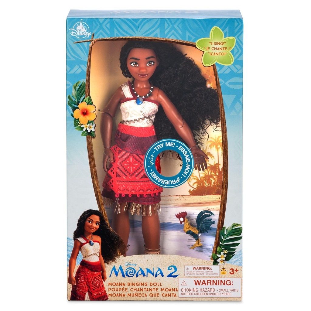 Disney Store Official, Moana Singing Doll, Moana 2, Figurine Sings We're Back in English, In