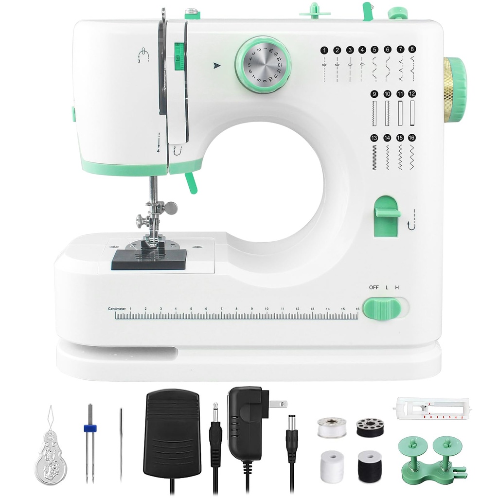 KTOITION Sewing Machine With 16 Stitches, Mini Electric Multifunctional Sewing Machine With