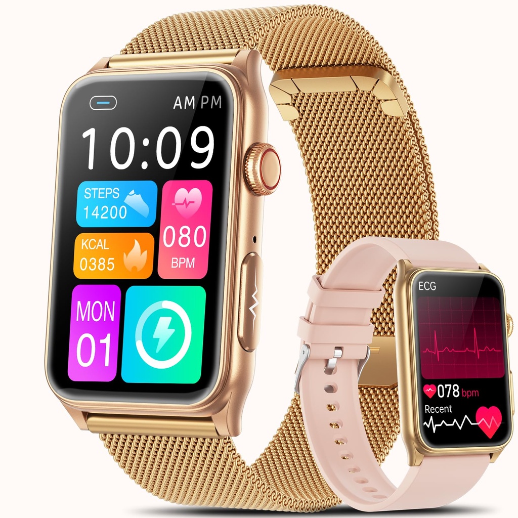 2026 New Smartwatch for Women with ECG/Blood Pressure/Heart Rate/Sleep/Apnea Monitor,1.57''