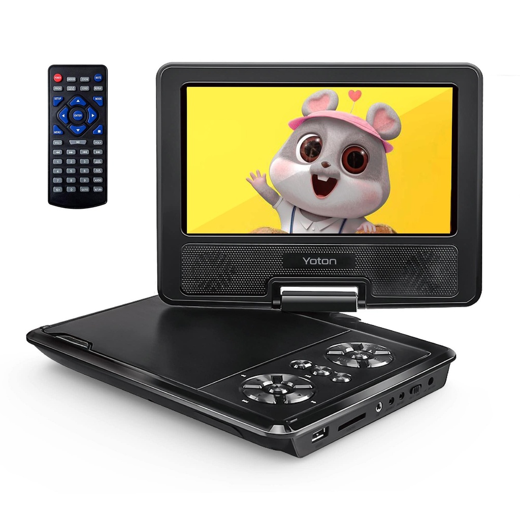 Yoton 9.5" Portable DVD Player with 7.5" HD Swivel Screen, Easy Setup for Kids and Elderly,