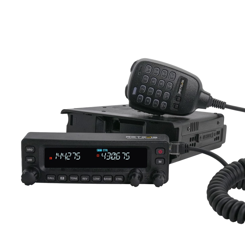 Retevis MA1 Ham Radio, 50W Mobile Transceiver with Removable Control Panel, Cross-Band