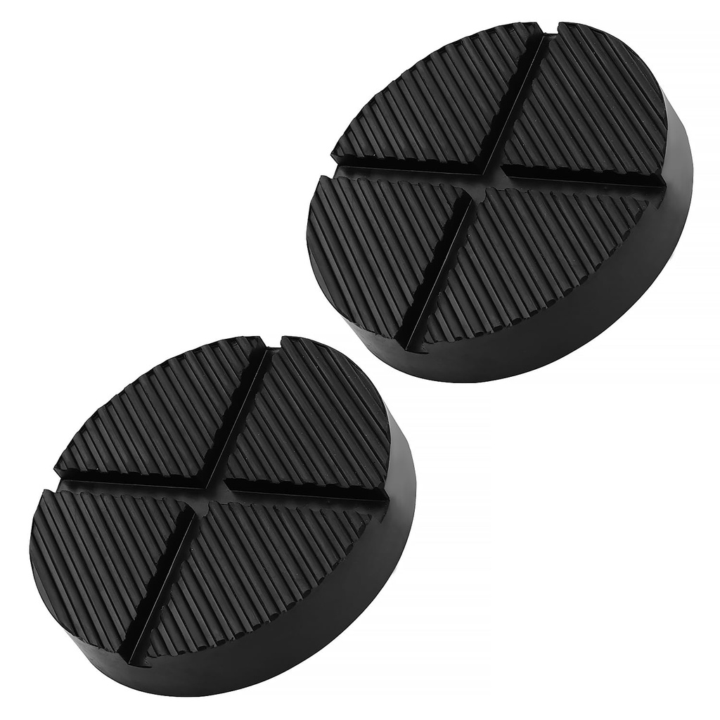 Lyeteung 2 PCS Car Jack Pad 65mm, Universal Floor Jack Pad Adapter, Slotted Trolley Jacking