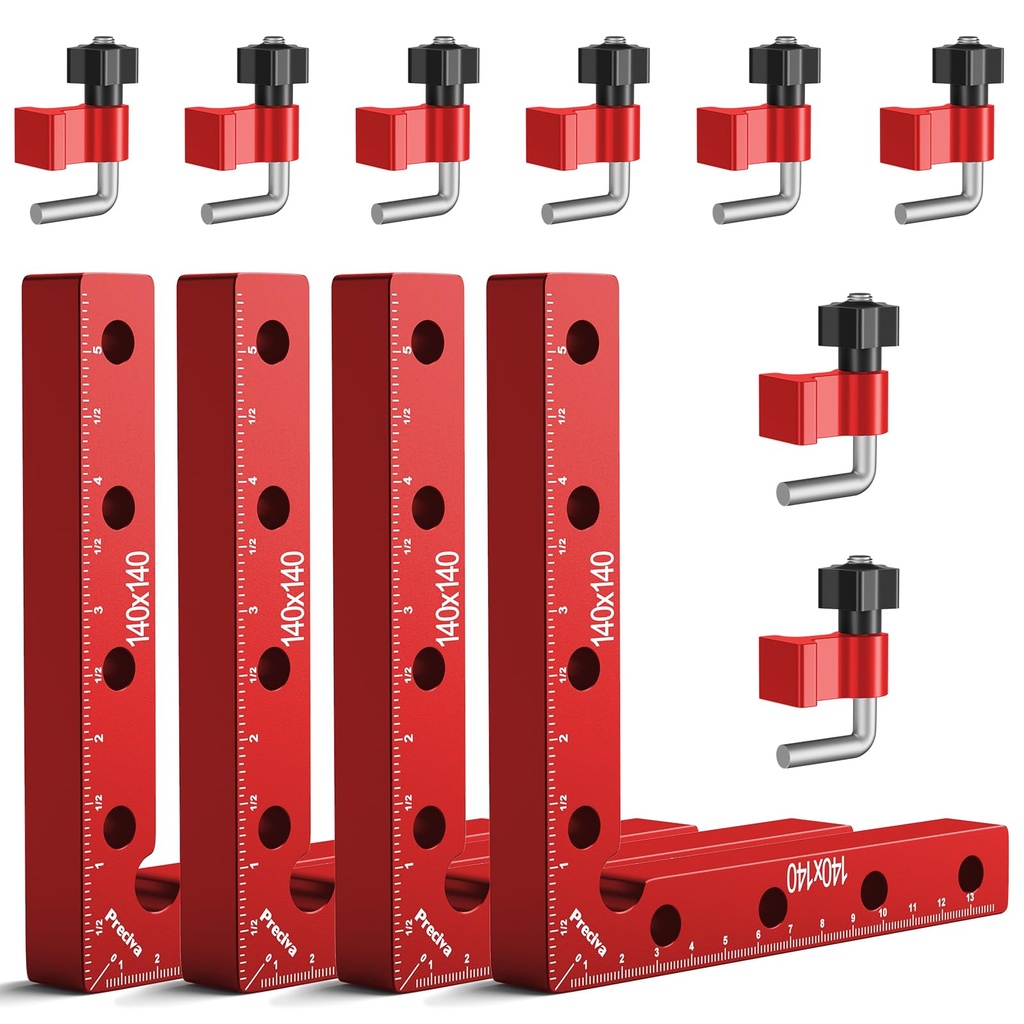 Preciva 90 Degree Right Angle Positioning Square Clamp, Aluminum Alloy Right Angle Clamp