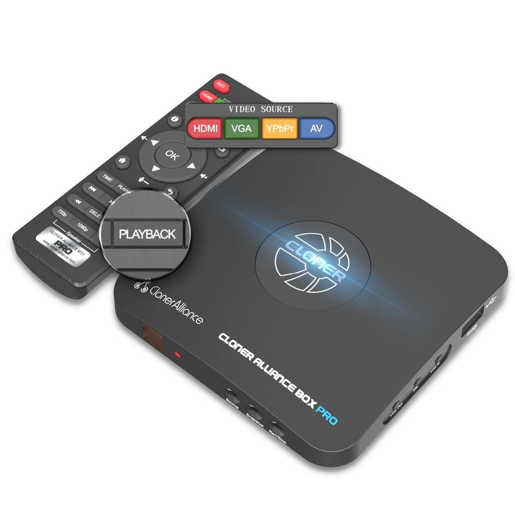 ClonerAlliance Box Pro, 1080p@60fps Video Recorder, DVR with HDMI Capture