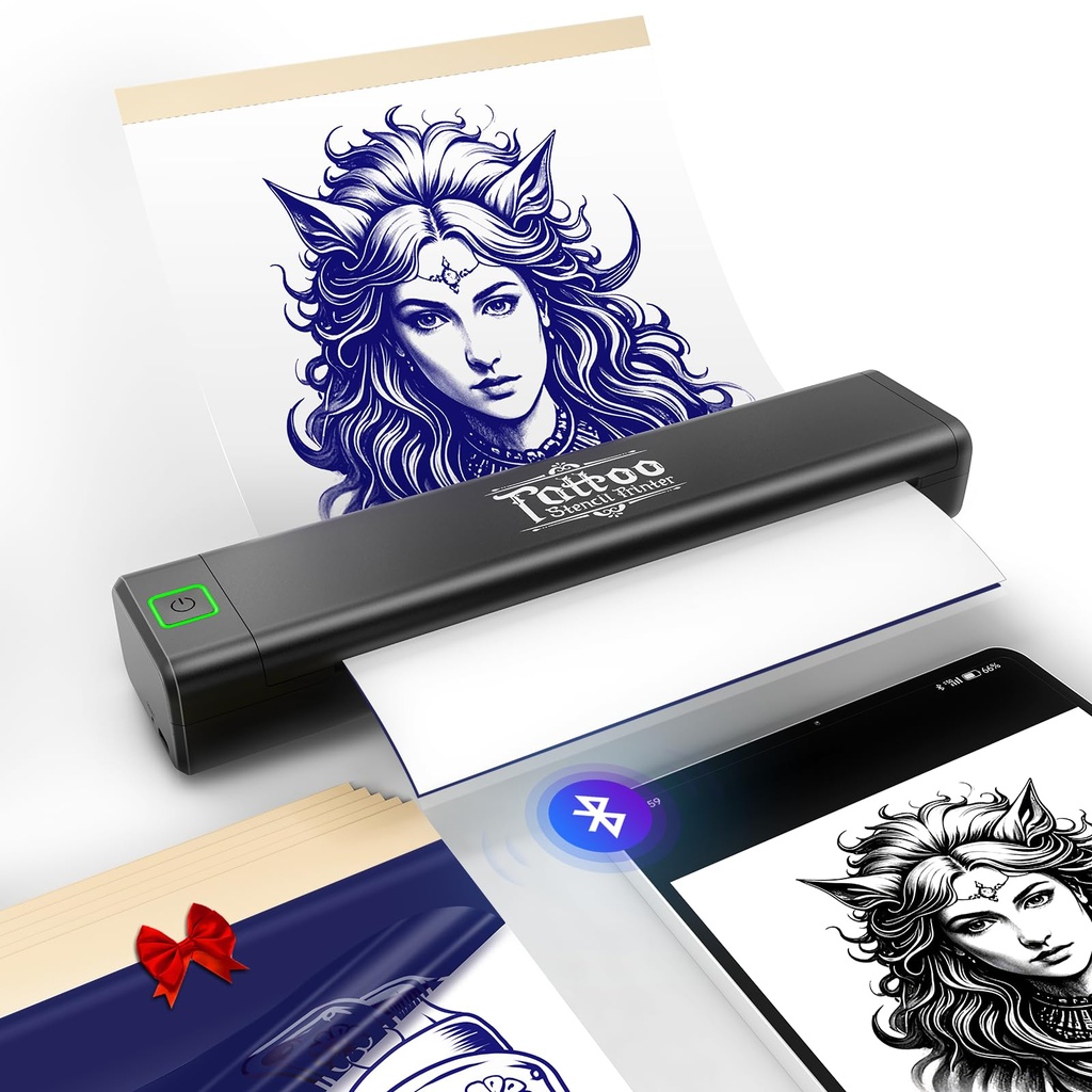 vretti Tattoo Printer, P84 Tattoo Stencil Printer, Portable Thermal Printers