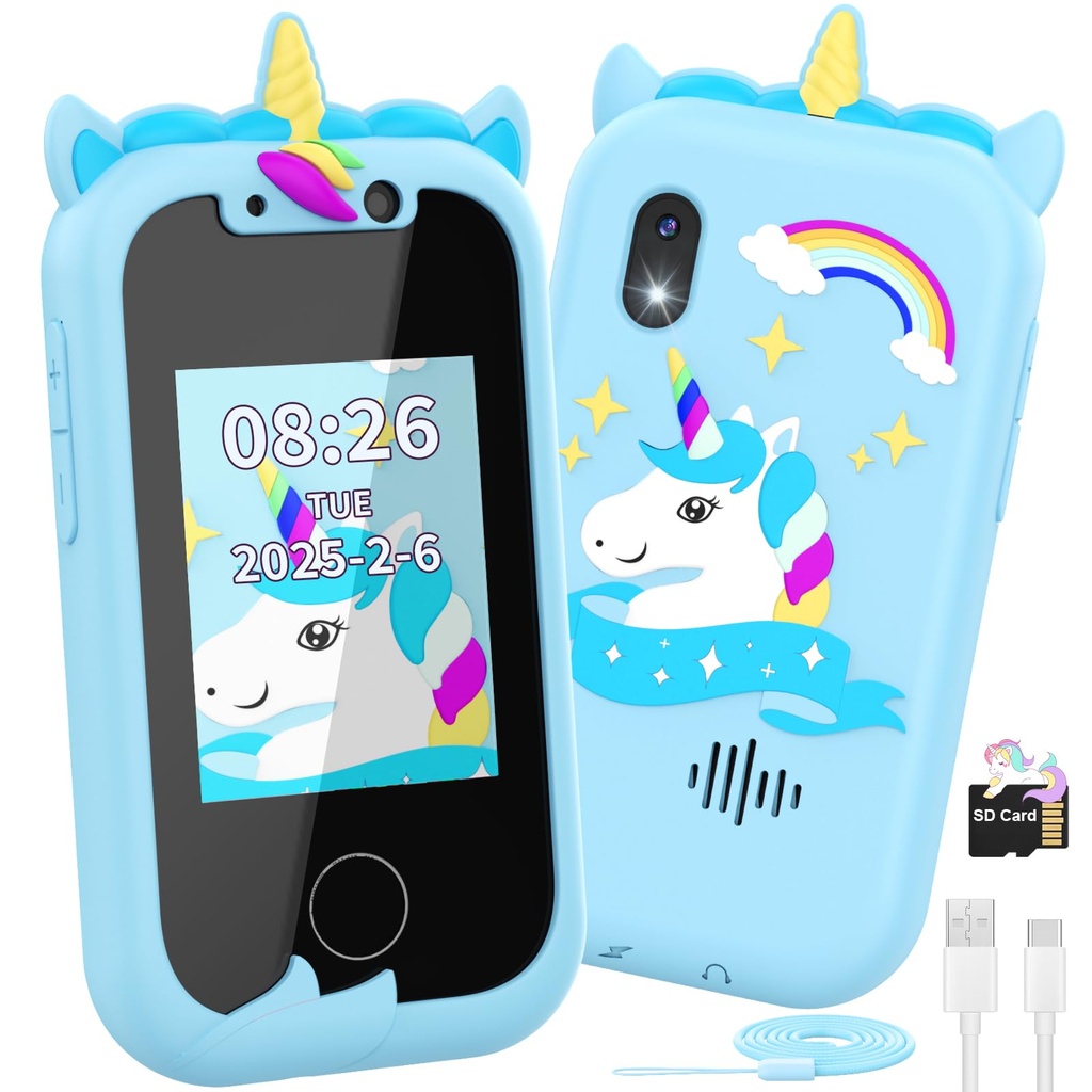 Ashfly Kids Phone for Girls, ™ Kids Smart Phone Learning Toy with Dual Camera