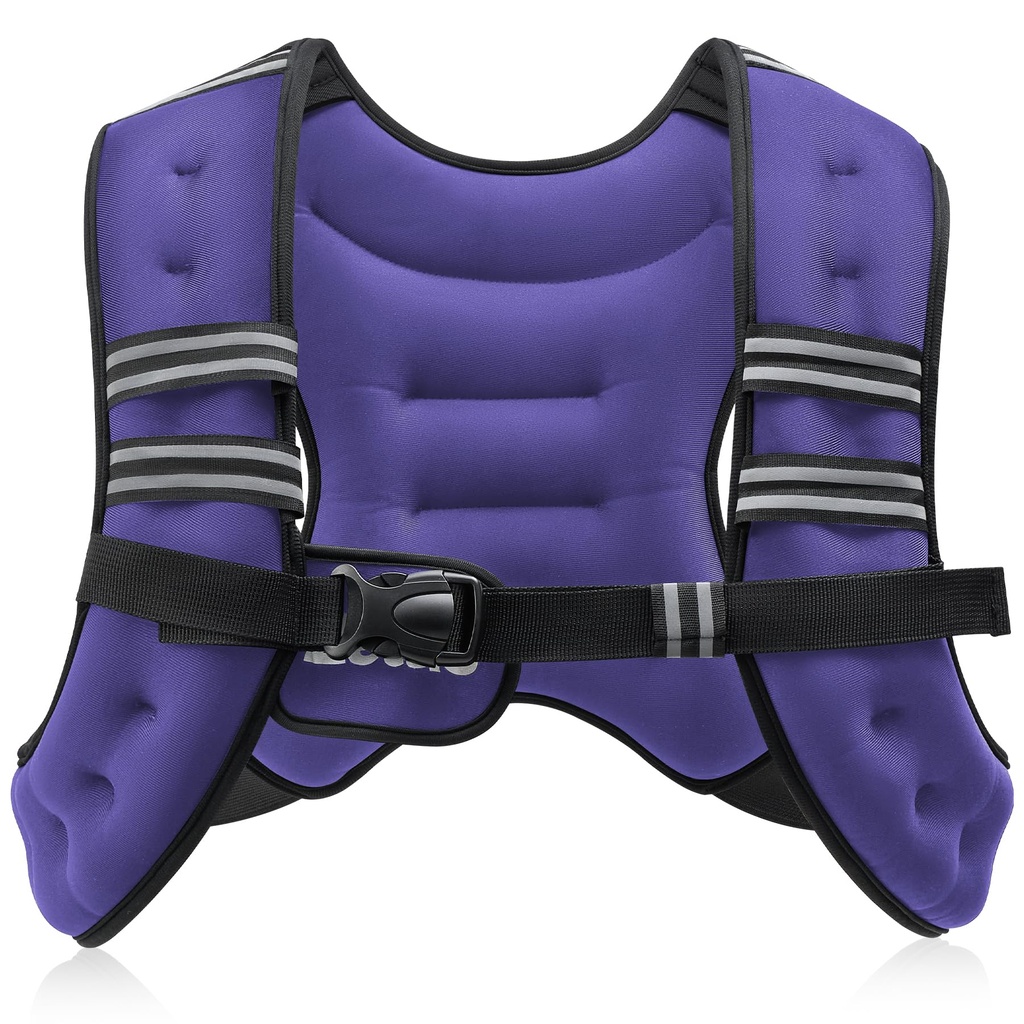 ZELUS Weighted Vest, 5.4kg Weight Vest with Reflective Stripe for Workout, Strength Trainin