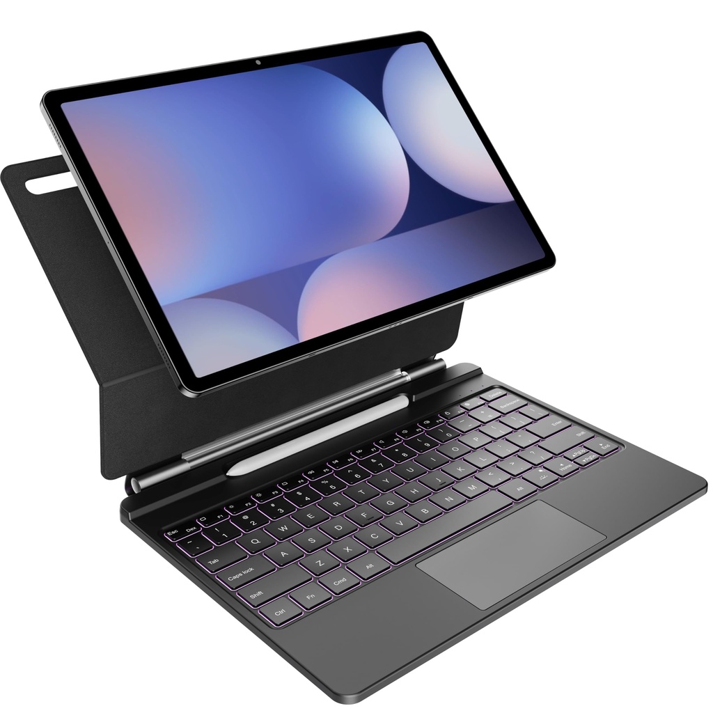 HOU keyboard case for Samsung Galaxy Tab S10+/S9 FE+/S9+/S8+/S7 FE/S7+ (12.4 inch) Keyboard