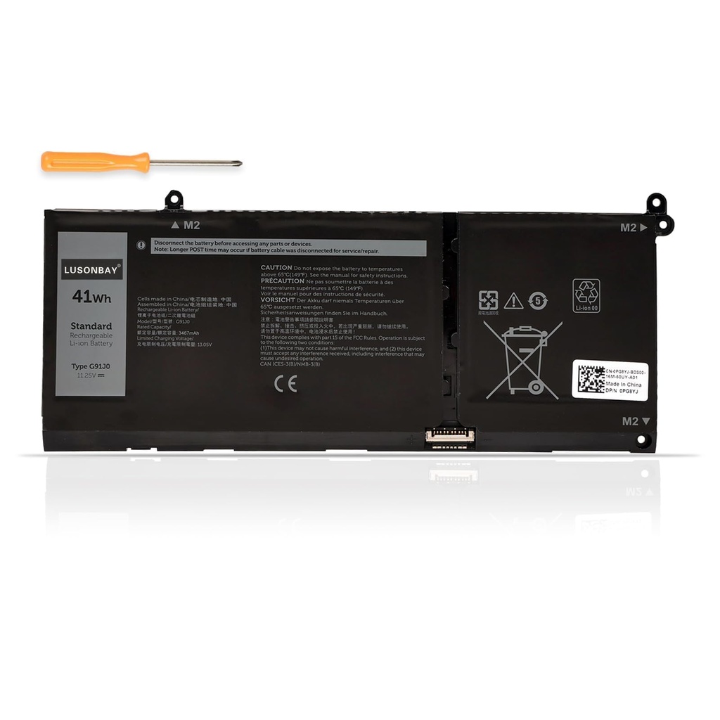 LUSONBAY G91J0 Battery Replacement for Dell Latitude 3320 lnspiron 5515 5625 5410 7415 3515