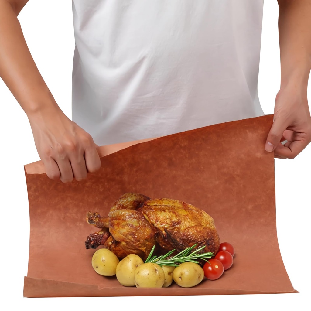 60 Sheets Pink Butcher Paper Roll for Smoking Meat, Butchers Paper BBQ Smoking Papers, Unbl