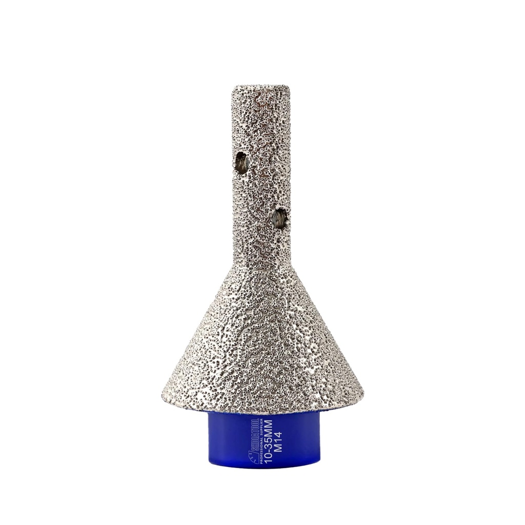 SHDIATOOL Diamond Finger Milling Bits Chamfer Bevel Bits M14 Thread Hole Saw Cleaning for P