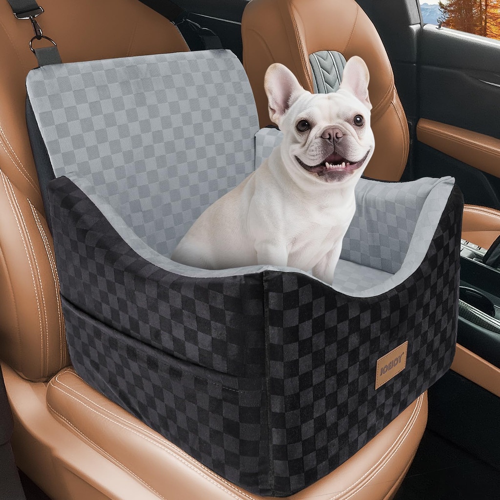 JOEJOY Small Dog Car Seat, Memory Foam Dog Booster Seat with Thick Cushion, Washable Dog Tray