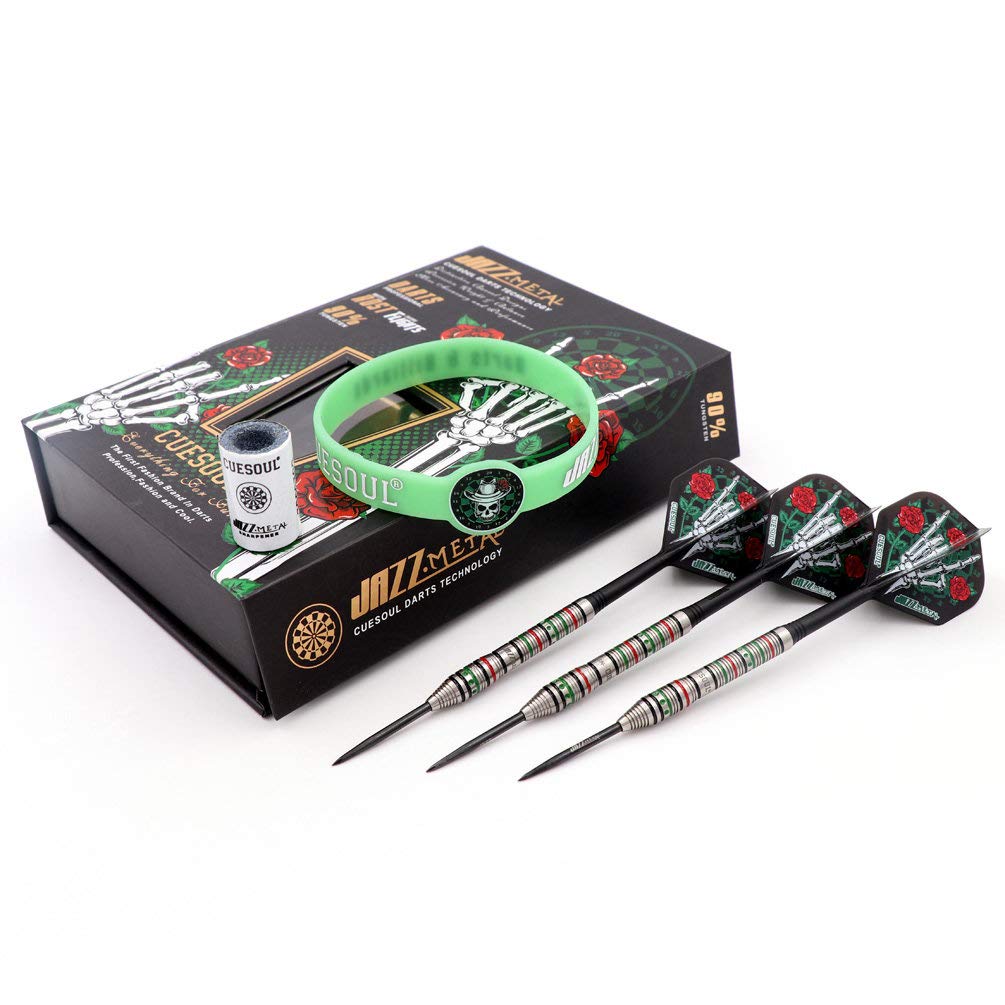 CUESOUL JAZZ-METAL 25g Steel Tip 90% Tungsten Dart Set with Integrated ROST Flights