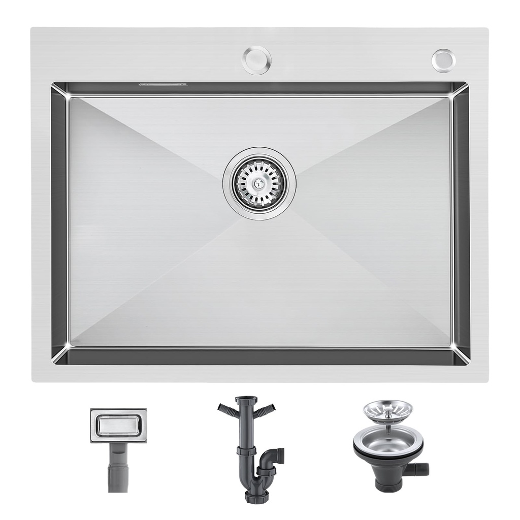 KEOKBON Sink 60X50X19CM Brushed for Kitchen