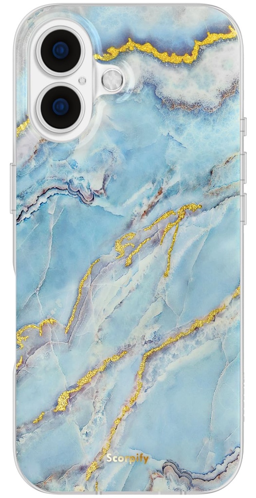 SCORPIFY for iPhone 17 Air Case [Compatible with MagSafe] with Icelandic Blue Marble Design