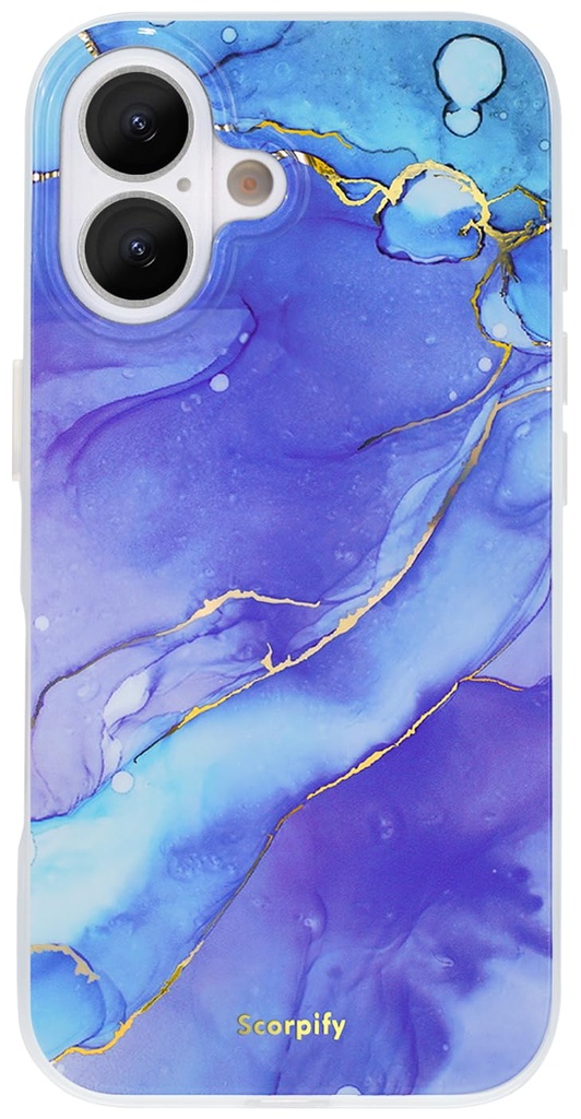 SCORPIFY for iPhone 17 Air Case [Compatible with MagSafe] with Fantasy Blue Marble Design,