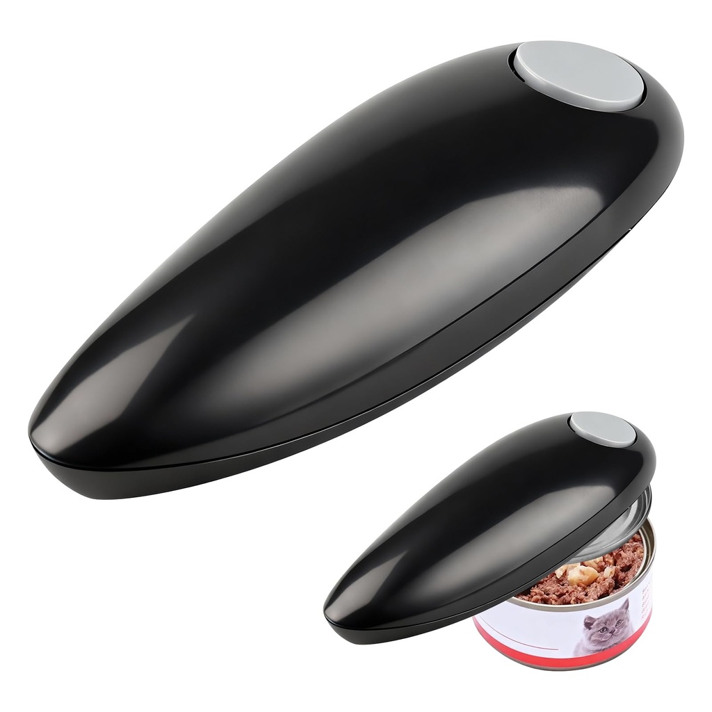 Electric Can Opener,One Touch Button Automatic Switch Button Automatically Open, No Sharp E