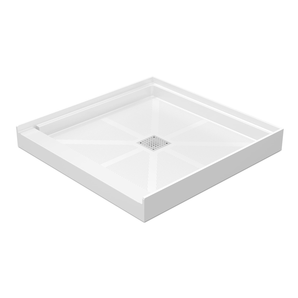 900 x 900 x 10 mm Shower Tray, SMC Shower Pan Base with Drain Assembly & Drain Cover Include