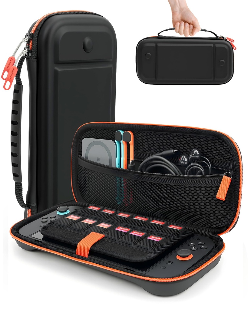 TRANSNOVO Carrying Case Compatible with Nintendo Switch 2 Console (2025), Shockproof Hard Sh