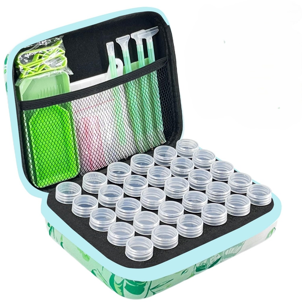 LIRUNQIU Diamond Painting Storage Containers, 240 Slots Diamond Art Accessories and Tools Kit