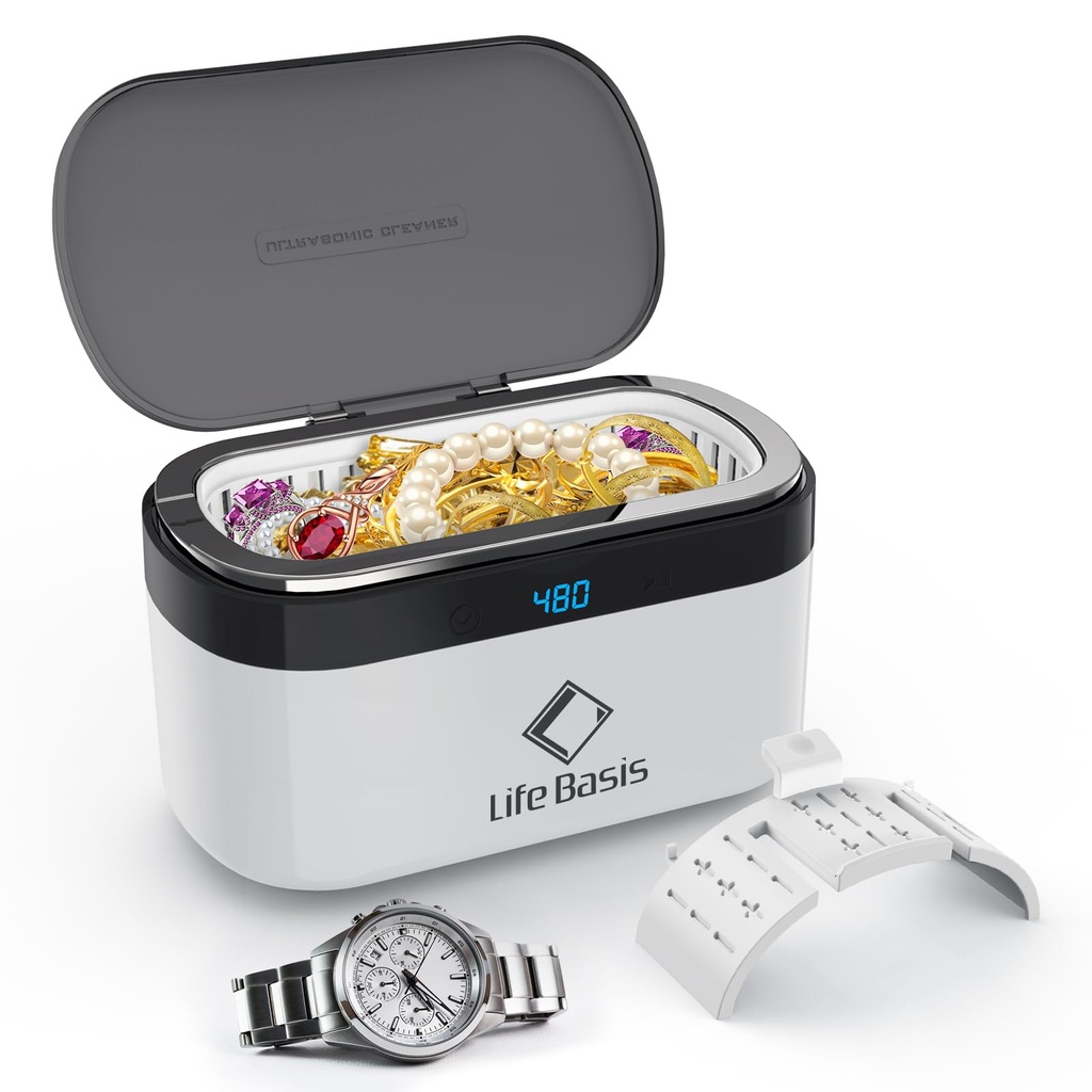 LifeBasis CS1 Ultrasonic Cleaner 42000Hz 500ML Jewellery Cleaner with Touch Panel and 5 Time