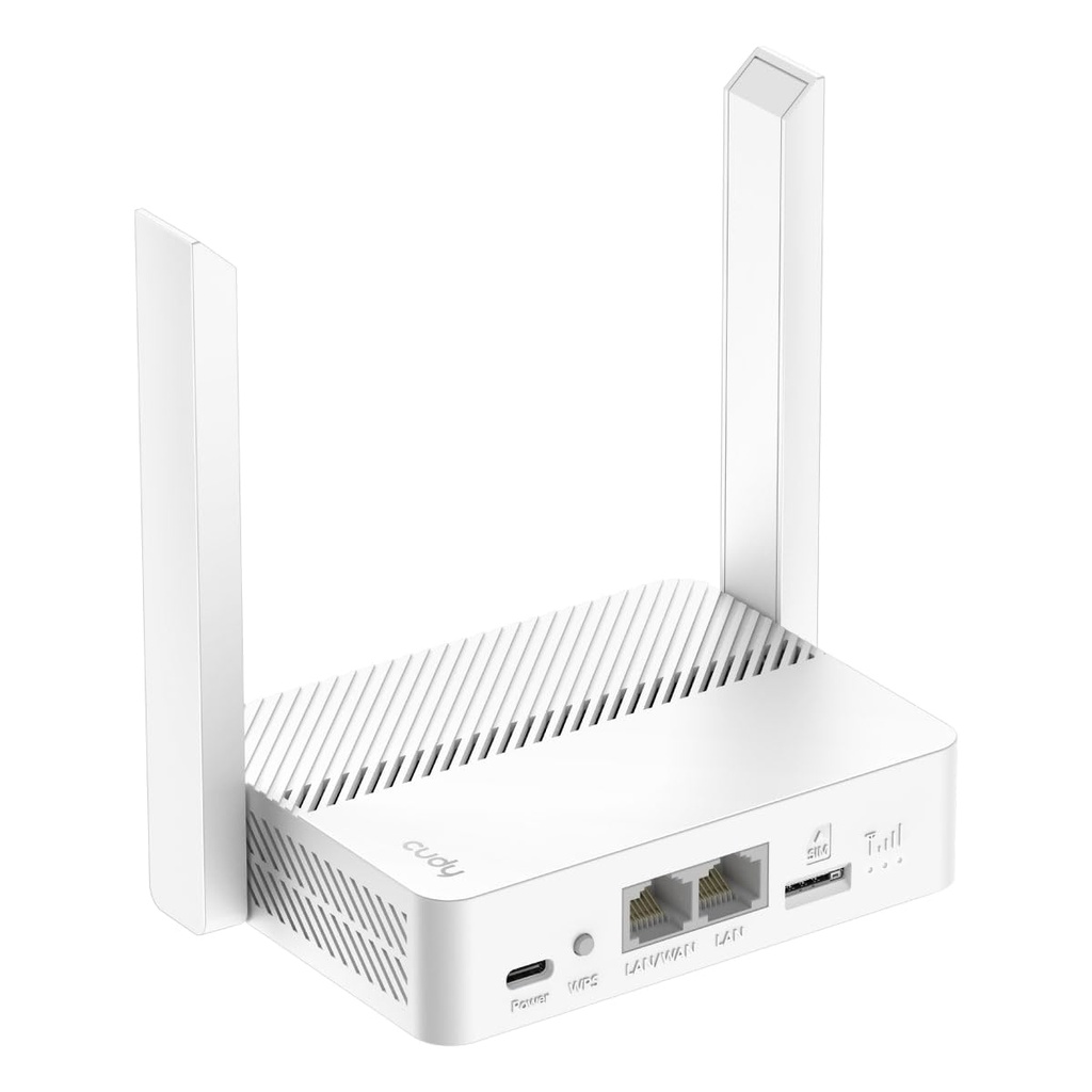 Cudy New LT300 4G LTE WiFi Router with USB-C Power Input, 4G Router with SIM Slot 300Mbps, C