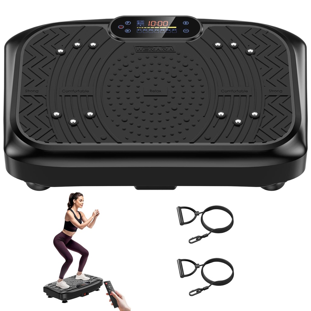 Werara Vibration Plate, 220KG Vibration Plate Exercise Machine for Lymphatic Drainage with